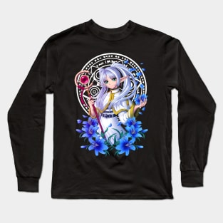 Frieren and Blue Flowers Long Sleeve T-Shirt